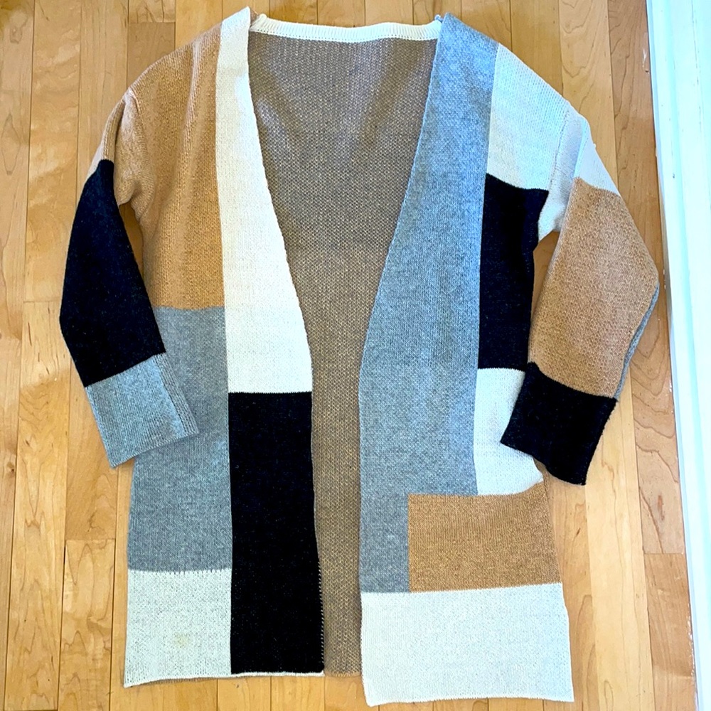 🎉HP🎉Color Block 3/4 sleeve Cardigan